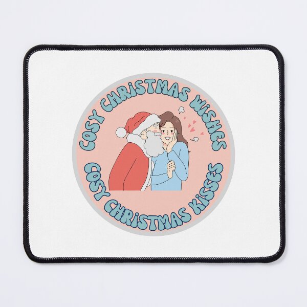 Item preview, Cosy christmas wishes cosy christmas kisses with santa kissing designed and sold by BritishDelights.