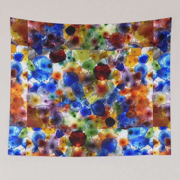 Item preview, Las Vegas Ballagio Casino Colourful Flowers Glass Art  designed and sold by Michael Voyler.