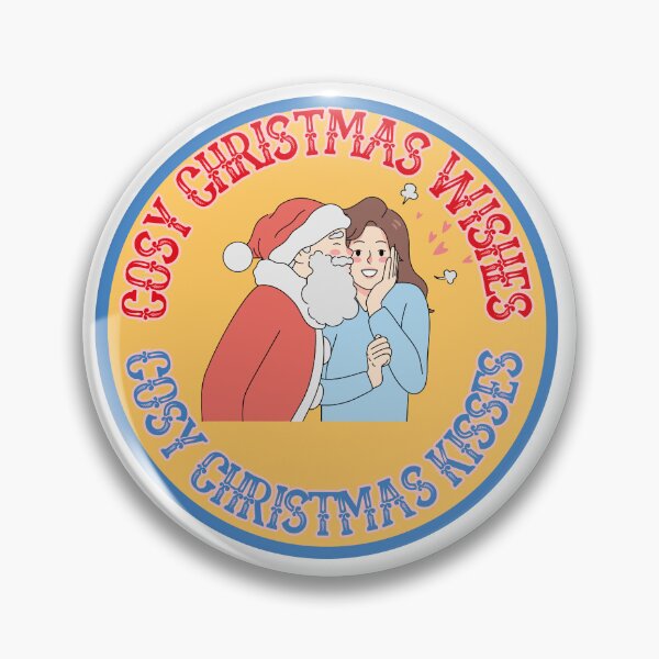 Item preview, Cosy christmas wishes cosy christmas kisses with santa kissing designed and sold by BritishDelights.