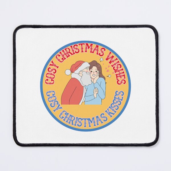 Item preview, Cosy christmas wishes cosy christmas kisses with santa kissing designed and sold by BritishDelights.