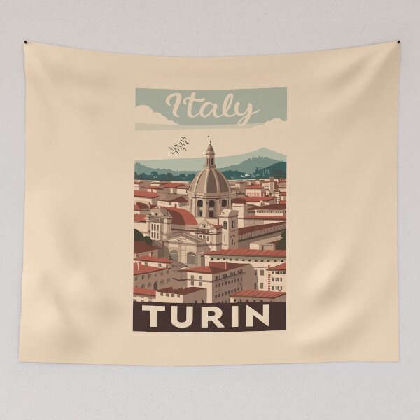 Item preview, A Vintage Travel Art of Turin - Italy  designed and sold by GoodOldVintage.