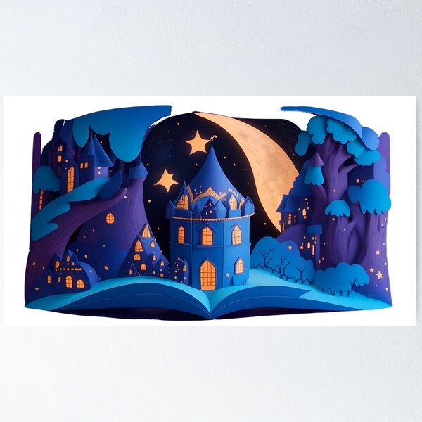 Item preview, paper craft illustration of fairy tale book designed and sold by MahmodArt.
