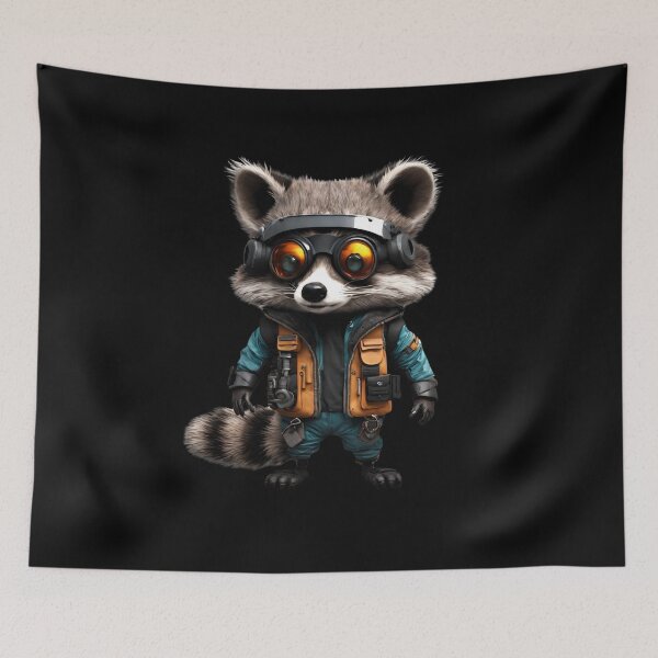 Item preview, Raccoon Cyberpunk Galactic designed and sold by Aquillashop.