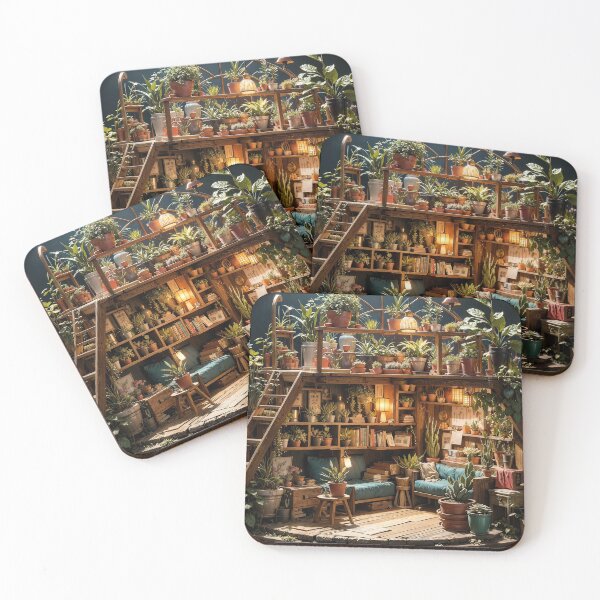 Item preview, Cute Potted Plant Paradise Jigsaw Puzzles - Whimsical Greenery on Redbubble designed and sold by PuzzleBoxDesign.