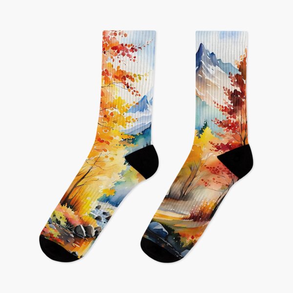 Item preview, Mountains in autumn designed and sold by artwithemilia.