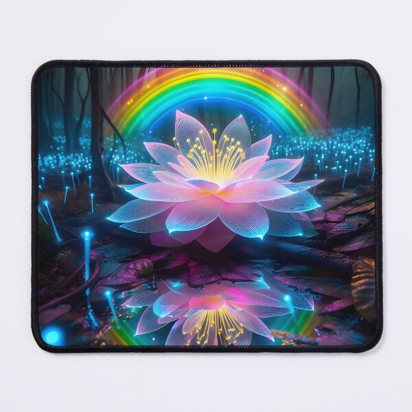 Item preview, Glowing Solitude: Bioluminescent Bloom in Enchanted Forest designed and sold by AI-Only Creations.