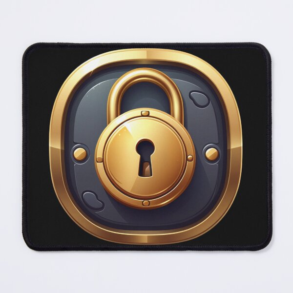Item preview, golden padlock gamer  designed and sold by aipaint.