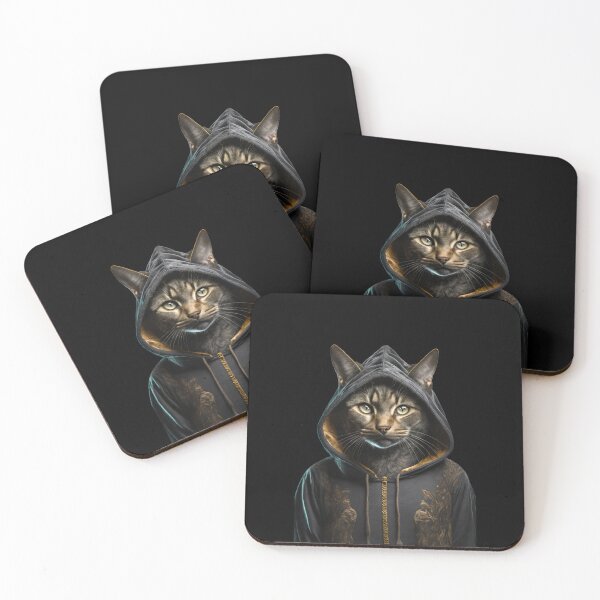 Item preview, Mysterious Cat With Black Hoodie designed and sold by Lelijo.