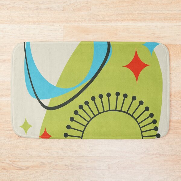 Item preview, Mid Century Modern Atomic Age 14 Green, Blue designed and sold by trdstudio.