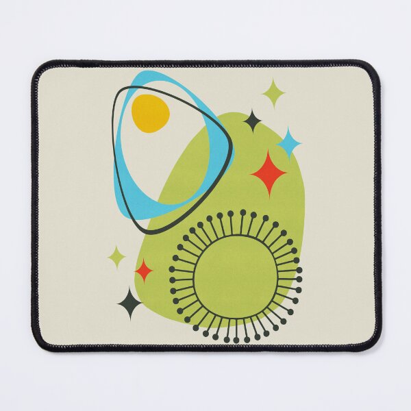 Item preview, Mid Century Modern Atomic Age 14 Green, Blue designed and sold by trdstudio.