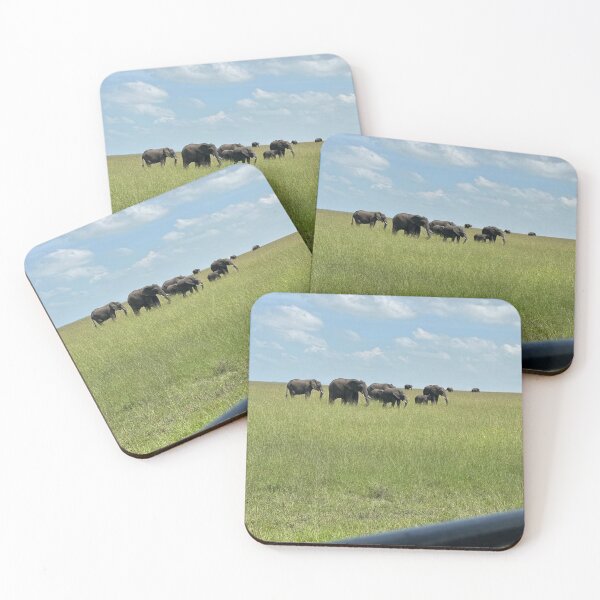 Item preview, Watchful Elephant herd in Masai Mara National Reserve designed and sold by annenambiro.