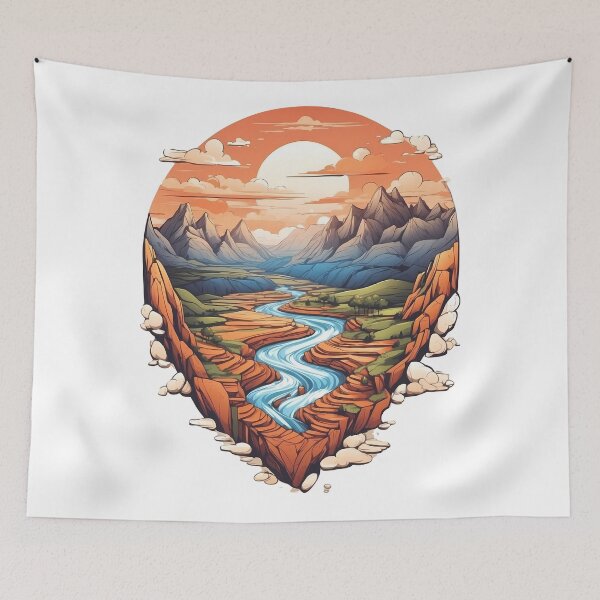 Item preview, landscape of mountains with a lake designed and sold by wplamkung.