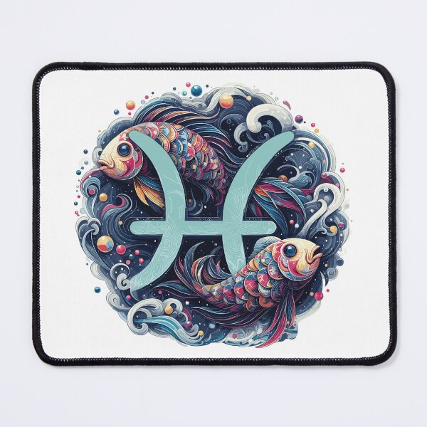 Item preview, Pisces Zodiac Astrology Sign (colourful waves) designed and sold by Numero14.
