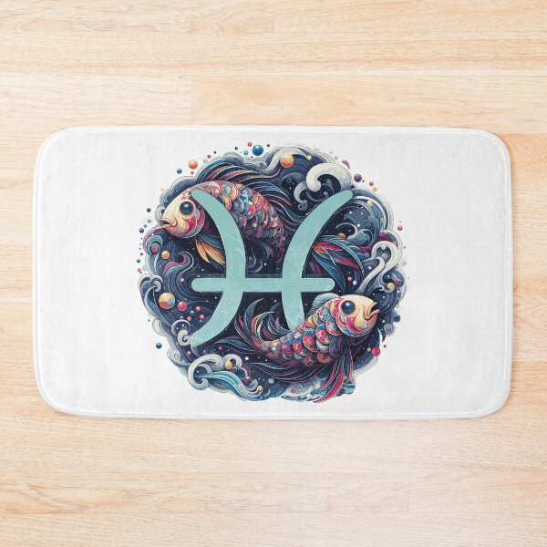 Item preview, Pisces Zodiac Astrology Sign (colourful waves) designed and sold by Numero14.