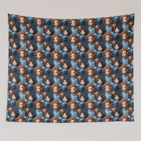 Item preview, Cute girl faces with curl hair designed and sold by PigmeArt.