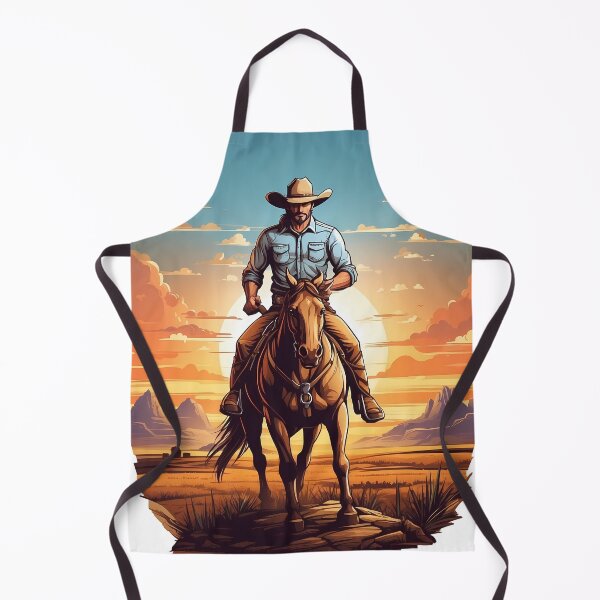 Item preview, zorro without mask riding horse with cowboy in desert designed and sold by wplamkung.