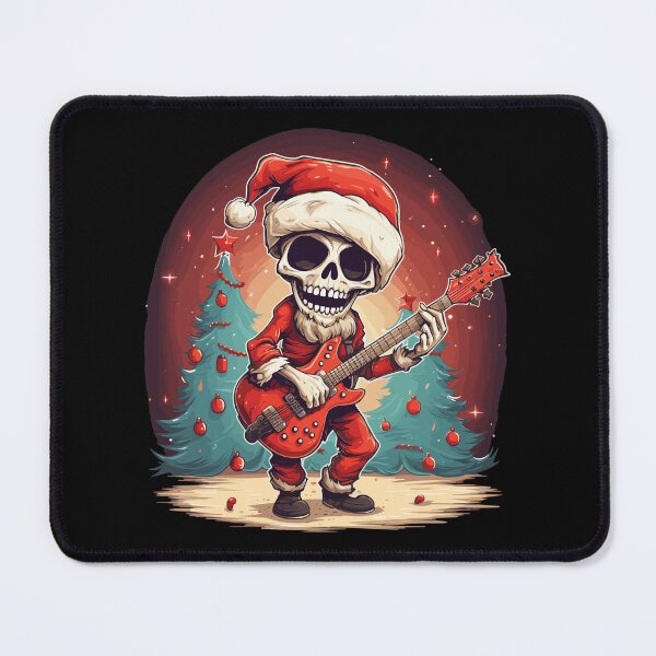 Item preview, funny Santa skeleton Santa Claus plays electric guitar designed and sold by MyPriond.