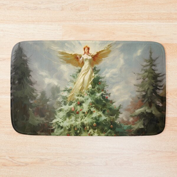 Item preview, Angel Christmas tree holiday print designed and sold by dcrc.