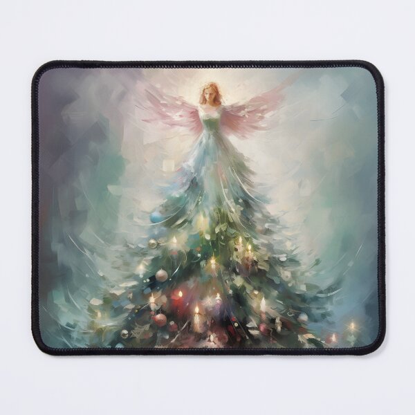 Item preview, angel christmas tree holiday print designed and sold by dcrc.
