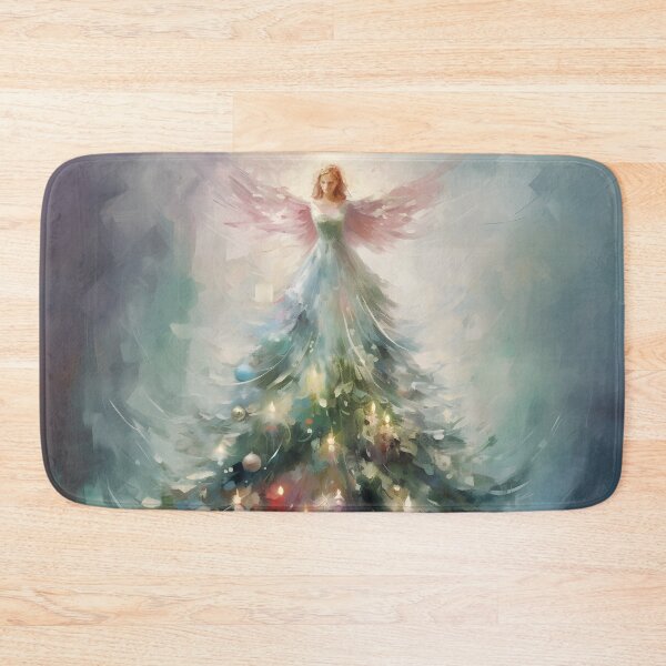 Item preview, angel christmas tree holiday print designed and sold by dcrc.