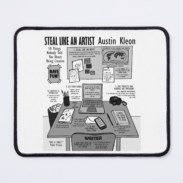 Vista previa del artículo con la obra «Libro visual Roba como un artista (Austin Kleon)», diseñado y vendido por TKsuited.