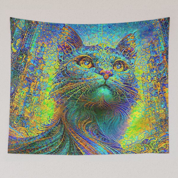 Item preview, Abstractions of abstract abstraction of cat. DeepDream #7063855891278 designed and sold by blackhalt.