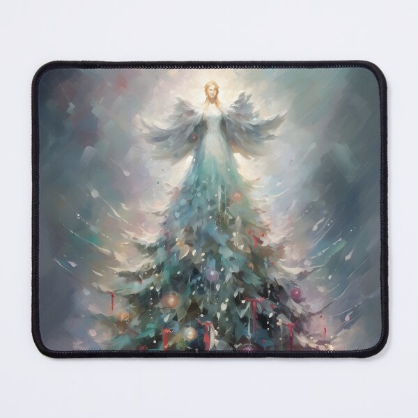 Item preview, angel christmas tree holiday print designed and sold by dcrc.
