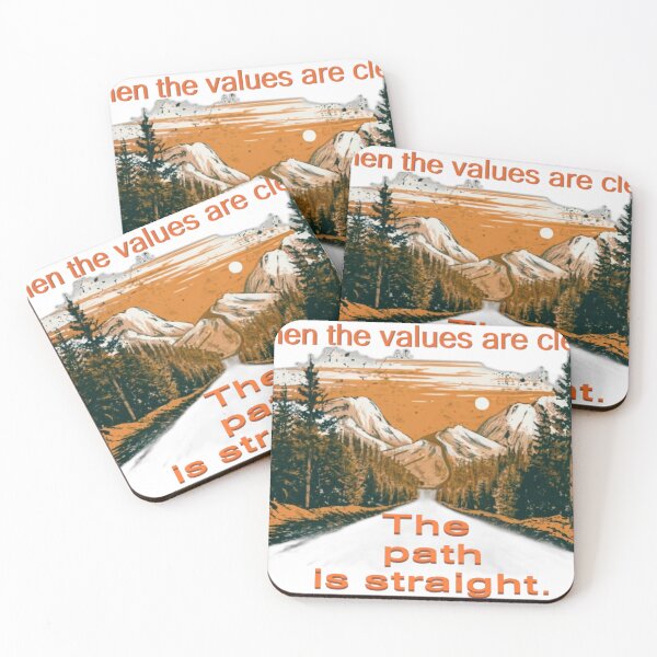 Item preview, Text: When the values ​​are clear. The path is straight. designed and sold by Tomasz  Siennicki.