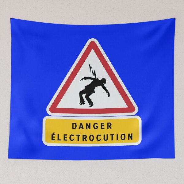 Item preview, Danger Electrocution safety sign Deutsche Bahn designed and sold by Green-over-red.