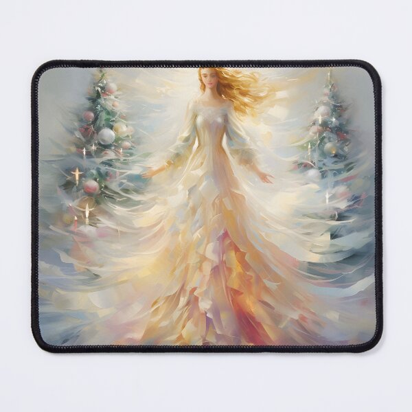 Item preview, Angel Christmas tree holiday print designed and sold by dcrc.