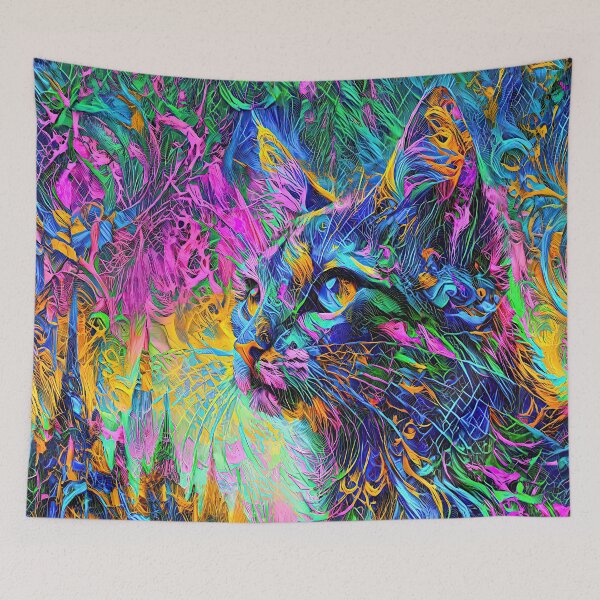 Aperçu de l'œuvre Abstractions d'abstraction abstraite de chat. Rêve profond #5852546706950 créée et vendue par blackhalt.