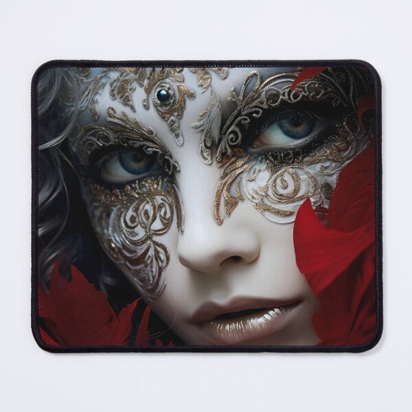 Item preview, Stunning portrait of a woman wearing a Venetian mask designed and sold by dcrc.