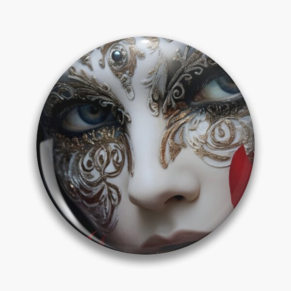 Item preview, Stunning portrait of a woman wearing a Venetian mask designed and sold by dcrc.