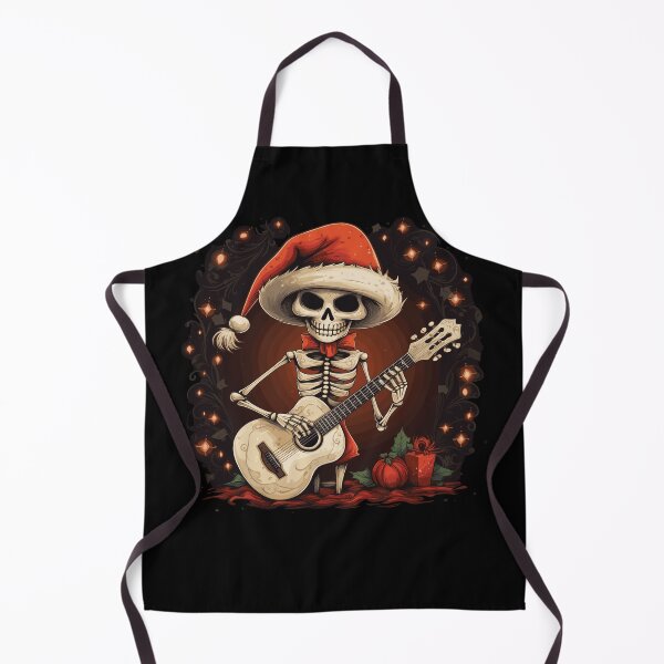 Item preview, The Santa skeleton Santa Claus plays electric guitar designed and sold by MyPriond.