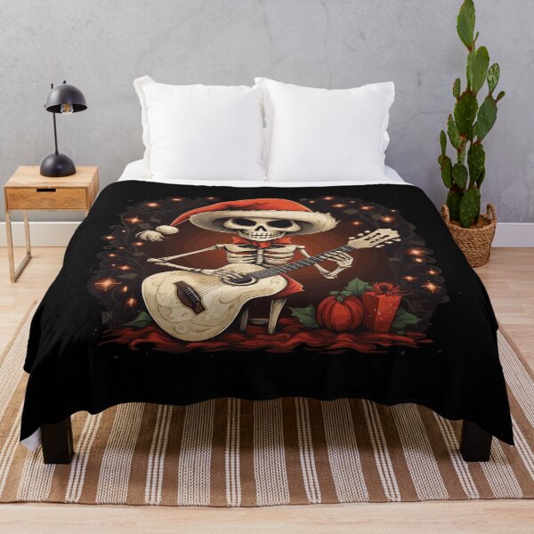 Item preview, The Santa skeleton Santa Claus plays electric guitar designed and sold by MyPriond.