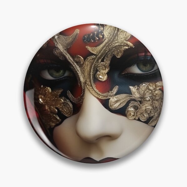Item preview, Stunning portrait of a woman wearing a Venetian mask designed and sold by dcrc.