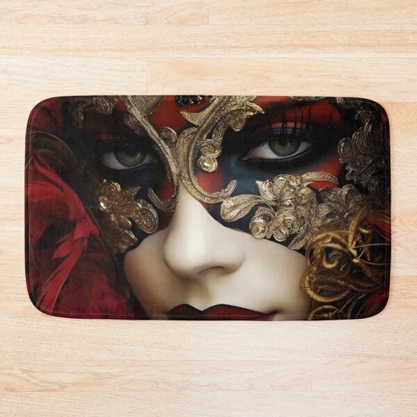 Item preview, Stunning portrait of a woman wearing a Venetian mask designed and sold by dcrc.