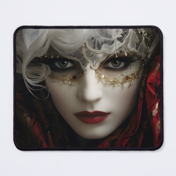Item preview, Stunning portrait of a woman wearing a Venetian mask designed and sold by dcrc.
