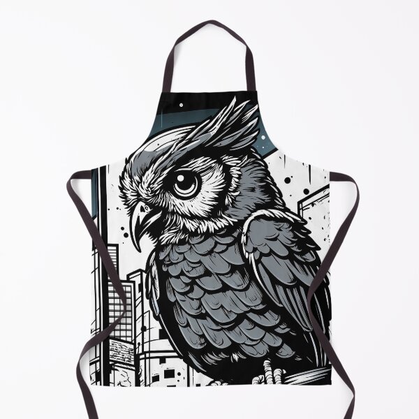 Item preview, Owl in a modern grayscale design designed and sold by randrdesign.