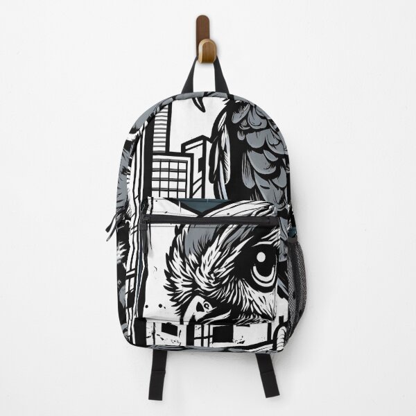 Item preview, Owl in a modern grayscale design designed and sold by randrdesign.