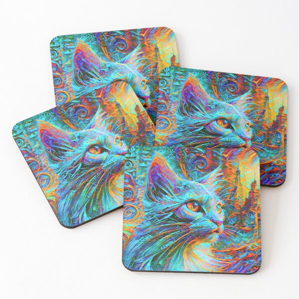 Item preview, Abstractions of abstract abstraction of cat. DeepDream #7401855858921 designed and sold by blackhalt.