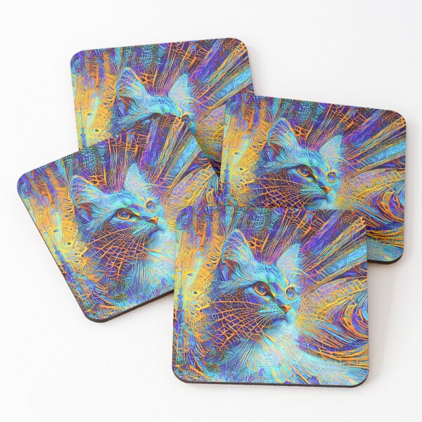 Item preview, Abstractions of abstract abstraction of cat. DeepDream #6068049633014 designed and sold by blackhalt.