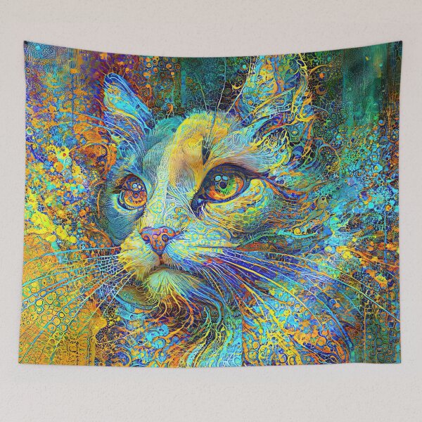 Item preview, Abstractions of abstract abstraction of cat. DeepDream #7306165131766 designed and sold by blackhalt.