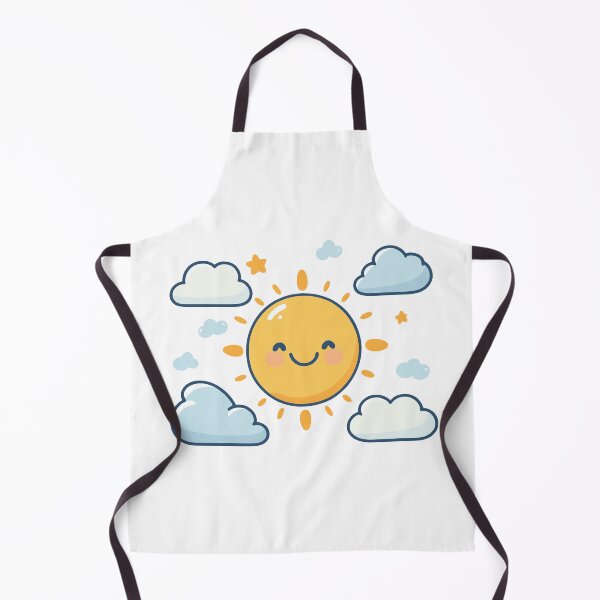 Item preview, Smiling Sun and Clouds: Radiant Cheer in the Sky designed and sold by ArtfulWeave.