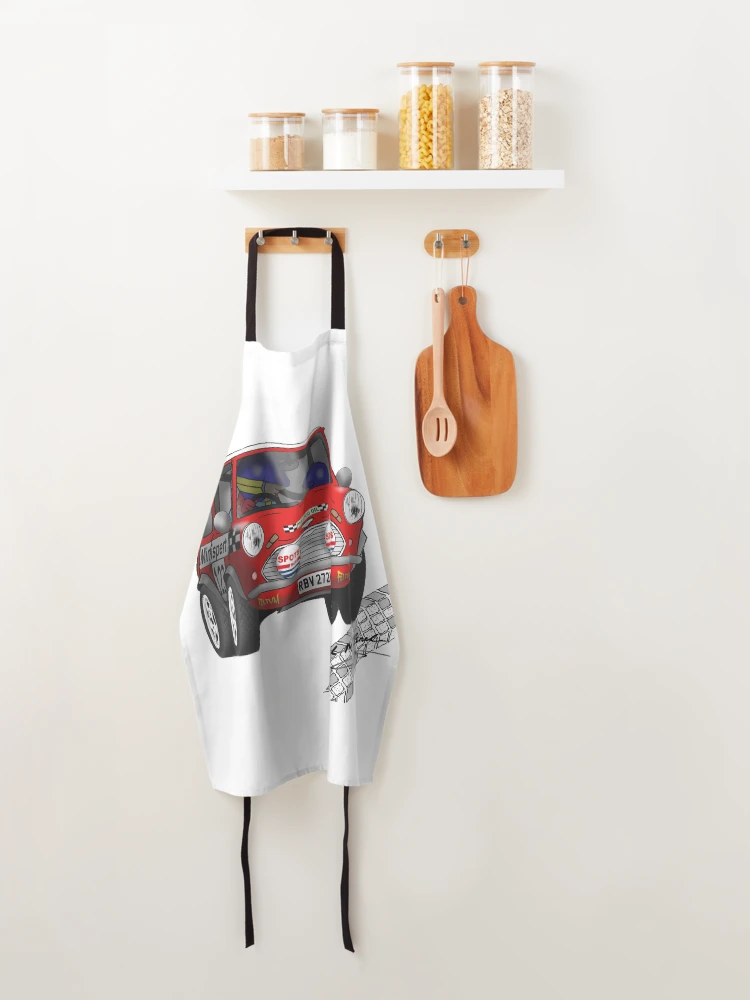 Thumbnail 4 of 6, Apron, Classic Rallyist Rally Mini designed and sold by Rallyist.Art Merchandise.