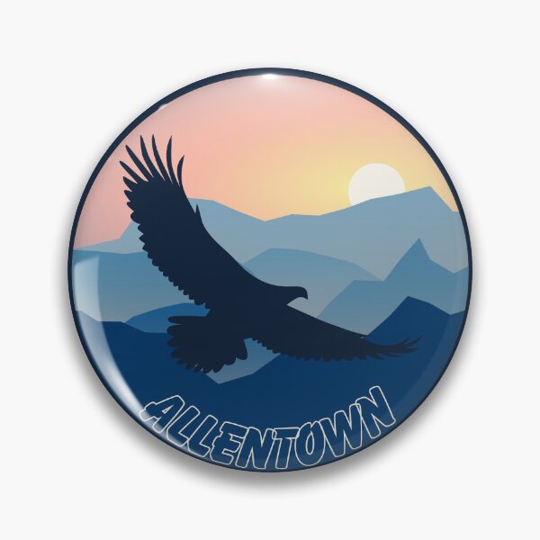 Item preview, Allentown, Pennsylvania | An eagle flying over the mountains at sunset designed and sold by CircinusStore.