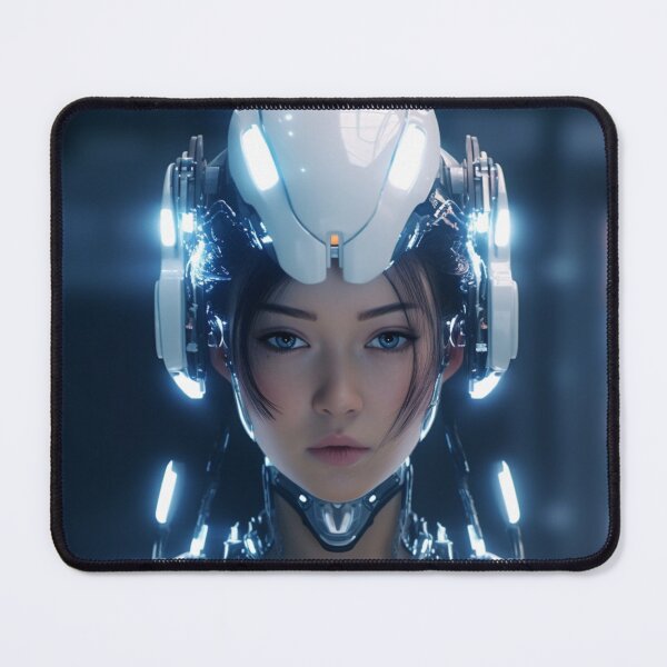 Item preview, cyborg woman digital art white armor beautiful knight designed and sold by UILOVE.