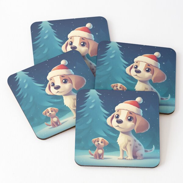 Item preview, Pups Pals | Santa's Hat Beautiful Forest Night  designed and sold by FairX.