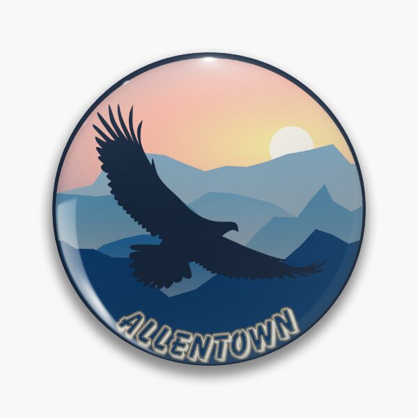 Item preview, Allentown, Pennsylvania | An eagle flying over the mountains at sunset designed and sold by CircinusStore.