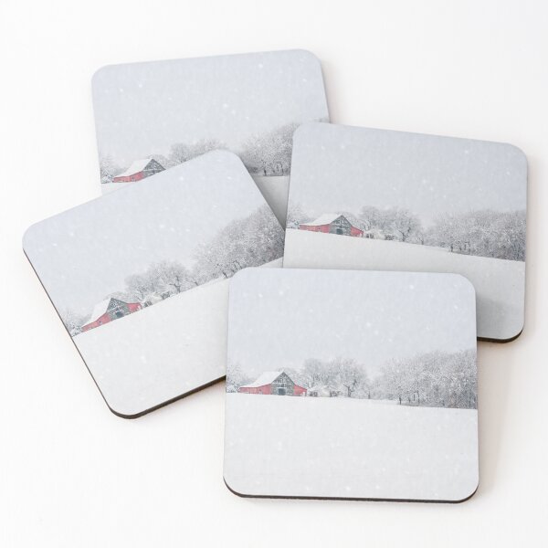 Item preview, Winter Snow At The Old Red Barn designed and sold by mljdwhite.